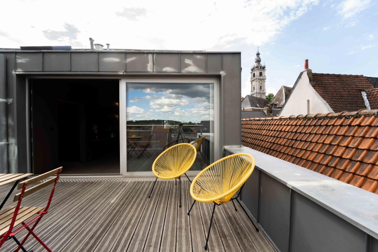 Luxury Penthouse & Terrace - Mons City Center Exteriör bild